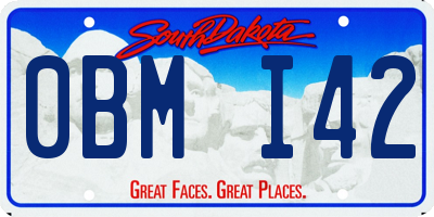 SD license plate 0BMI42