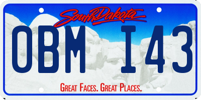 SD license plate 0BMI43