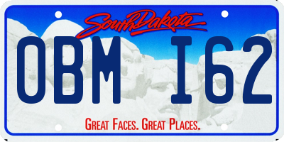 SD license plate 0BMI62