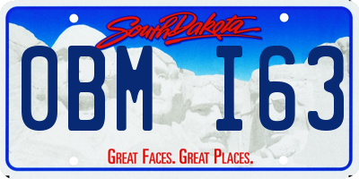 SD license plate 0BMI63
