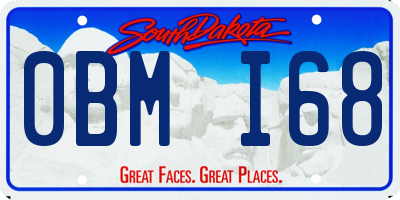 SD license plate 0BMI68