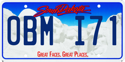 SD license plate 0BMI71