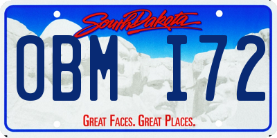 SD license plate 0BMI72