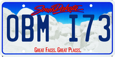 SD license plate 0BMI73