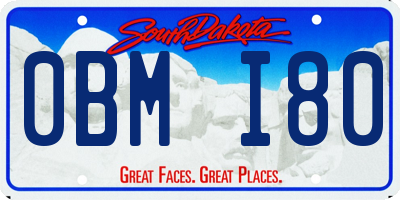 SD license plate 0BMI80