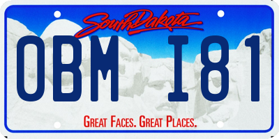 SD license plate 0BMI81