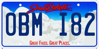 SD license plate 0BMI82