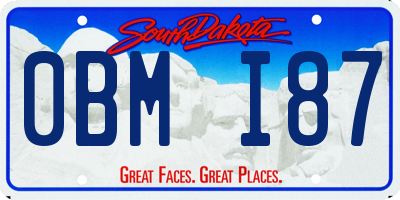SD license plate 0BMI87