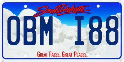 SD license plate 0BMI88