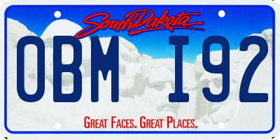 SD license plate 0BMI92