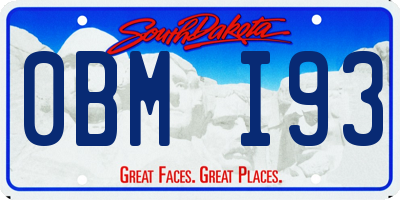 SD license plate 0BMI93