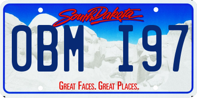 SD license plate 0BMI97