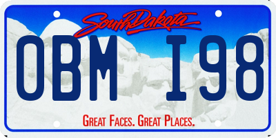 SD license plate 0BMI98
