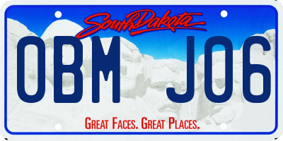 SD license plate 0BMJ06
