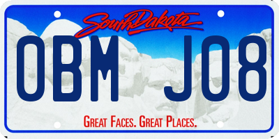 SD license plate 0BMJ08