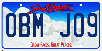 SD license plate 0BMJ09