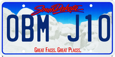 SD license plate 0BMJ10