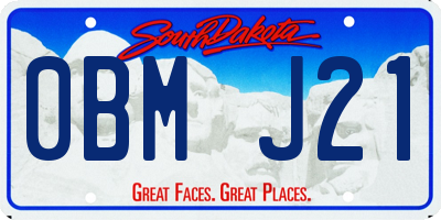 SD license plate 0BMJ21
