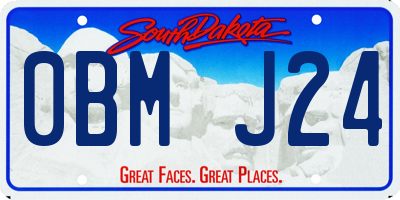 SD license plate 0BMJ24