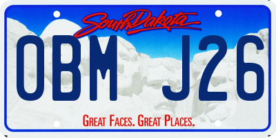 SD license plate 0BMJ26