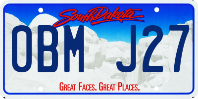 SD license plate 0BMJ27