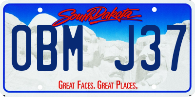 SD license plate 0BMJ37