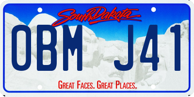 SD license plate 0BMJ41