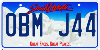 SD license plate 0BMJ44