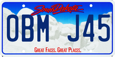 SD license plate 0BMJ45