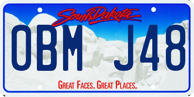 SD license plate 0BMJ48