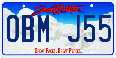 SD license plate 0BMJ55