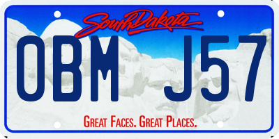 SD license plate 0BMJ57