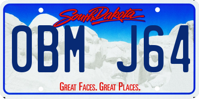 SD license plate 0BMJ64
