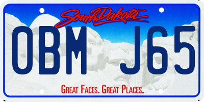 SD license plate 0BMJ65