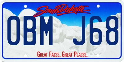 SD license plate 0BMJ68