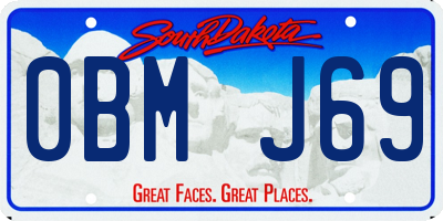 SD license plate 0BMJ69