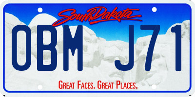 SD license plate 0BMJ71