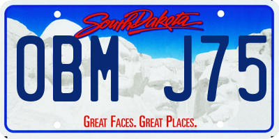 SD license plate 0BMJ75