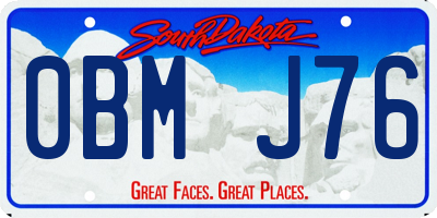 SD license plate 0BMJ76