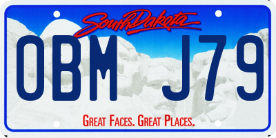 SD license plate 0BMJ79
