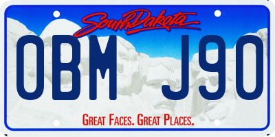 SD license plate 0BMJ90