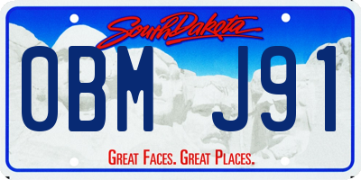 SD license plate 0BMJ91