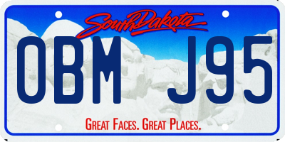 SD license plate 0BMJ95