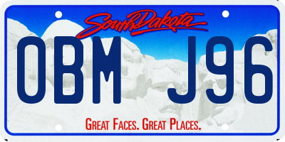 SD license plate 0BMJ96