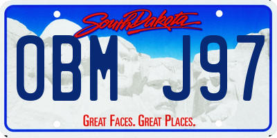 SD license plate 0BMJ97