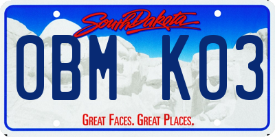 SD license plate 0BMK03