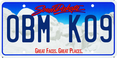 SD license plate 0BMK09