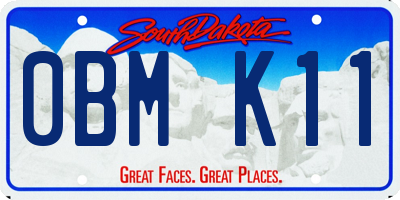 SD license plate 0BMK11