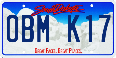 SD license plate 0BMK17