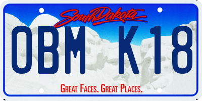 SD license plate 0BMK18